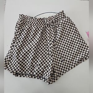 Brown Checkard Anniewear Shorts
